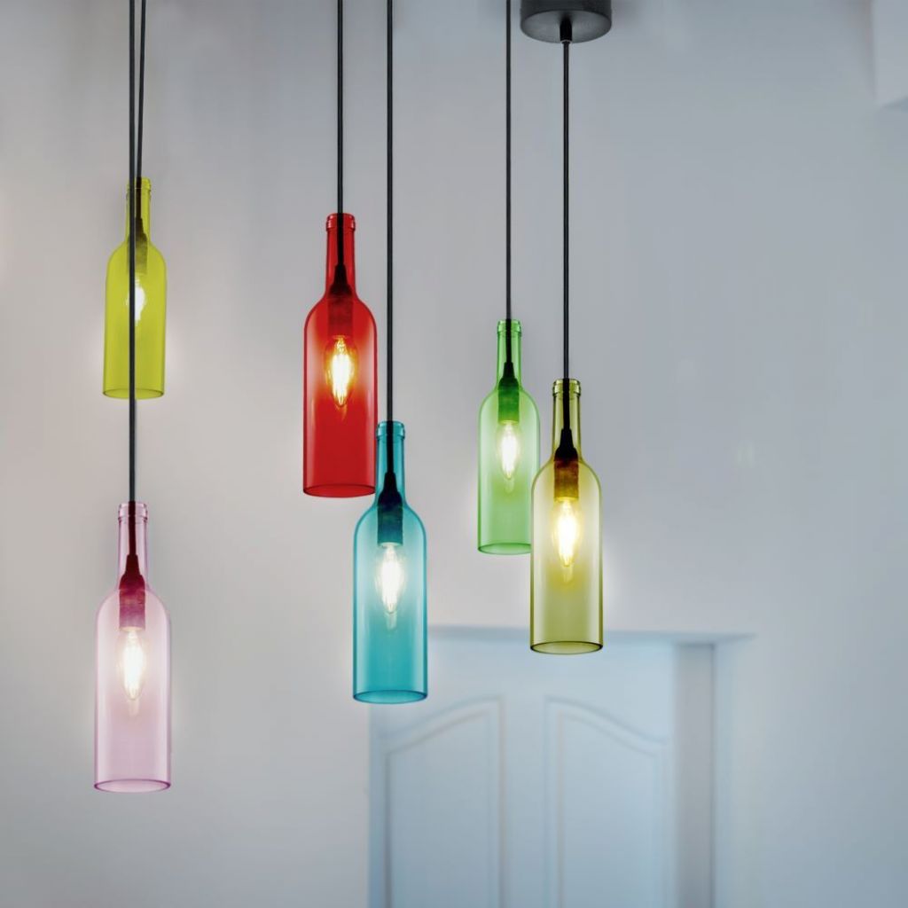 V-TAC Lampadario LED a Bottiglia in Vetro con Portalampada E14 V-TAC Lampadario LED a Bottiglia in Vetro con Portalampada E14